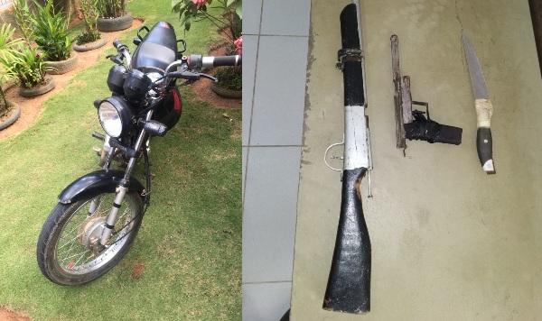 PC apreende armas, recupera moto e prende bandidos em Linhares e Rio Bananal