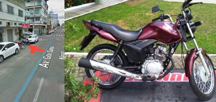 Bandido leva moto e deixa casal a pé, no Centro de Linhares