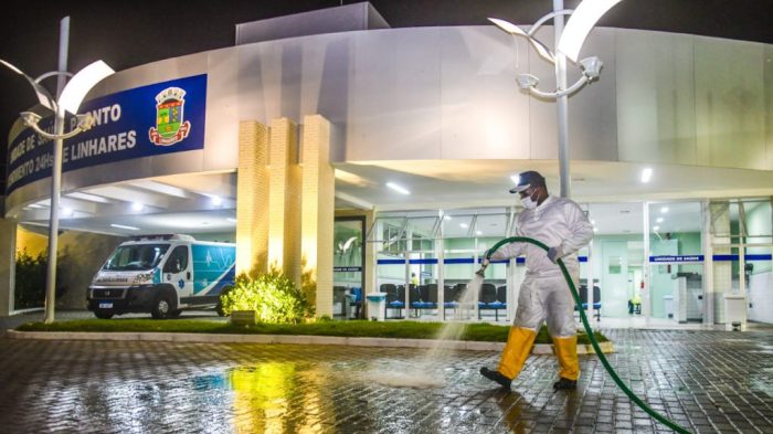 Coronavírus: desinfecção de espaços públicos até no fim de semana em Linhares