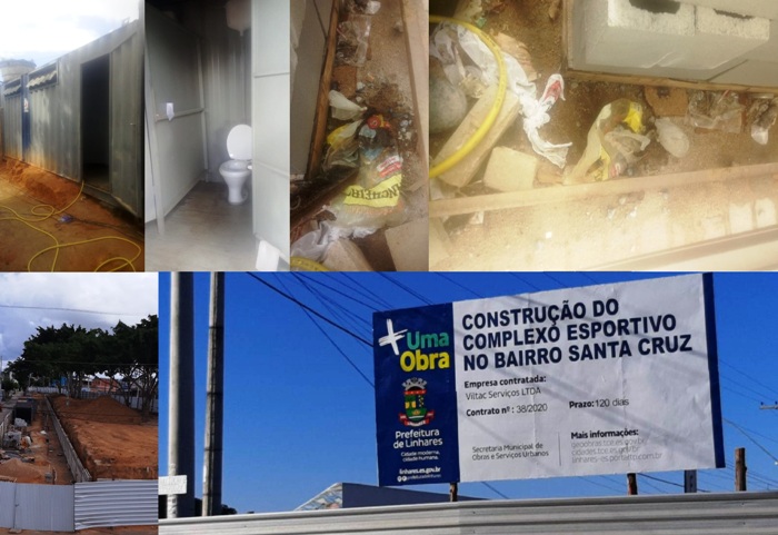 Impasse: Sacolas com fezes vêm de fora para dentro, diz construtora de obra no Santa Cruz