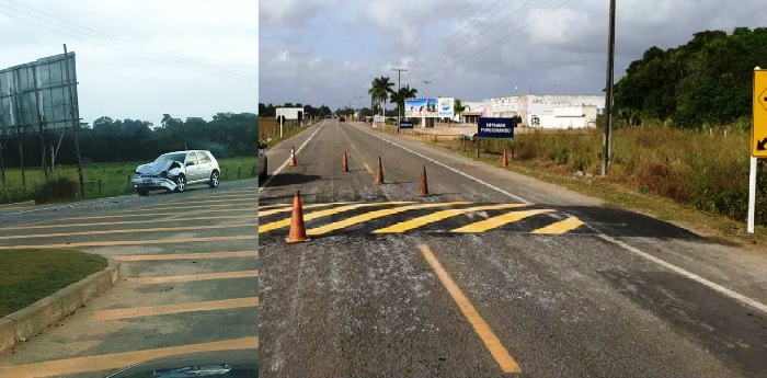 Implantação de quebra-molas na Estrada do Pontal pega motoristas de surpresa