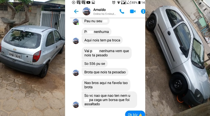 Linharense cai no golpe do aplicativo, fica sem carro e ainda recebe ameaças