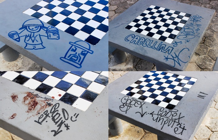 Reformulada recentemente: Praça do Juparanã é alvo de vandalismo