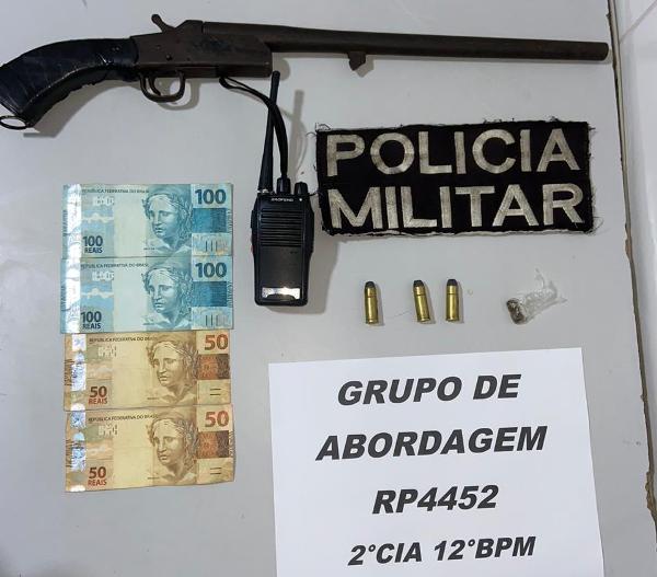 Droga, arma, munição, dinheiro e rádio comunicador apreendidos no Jocafe