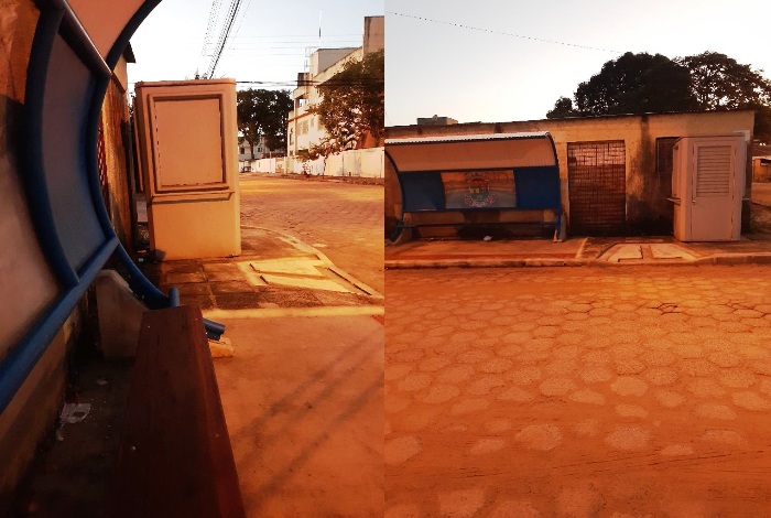 Banheiro atrapalha visibilidade de passageiros em ponto de ônibus no Interlagos