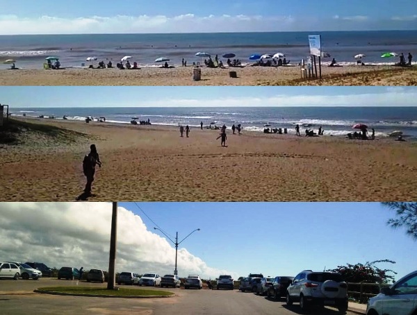 Isolamento? Praia e Riozinho lotados no Pontal, em Linhares