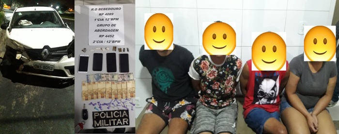 Perseguição, acidente e apreensão de droga e até Dólar no São José