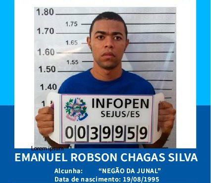 181: Polícia pede ajuda para localizar Negão da Junal