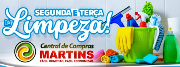 Segunda e terça da limpeza no Martins! Hoje você compra online