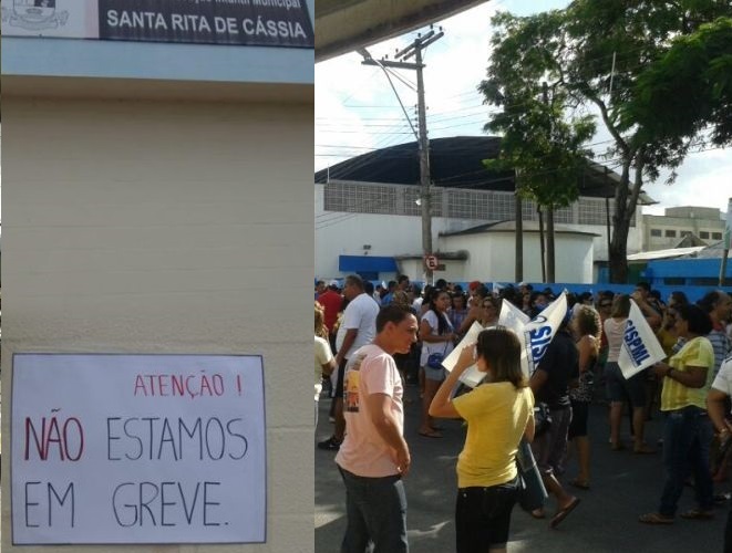 Greve: manifestantes interditam rua no Araçá e professora expõe foto da não adesão ao movimento