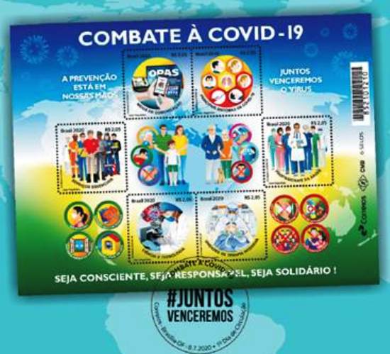 Correios lançam selos em homenagem às ações de combate à Covid-19