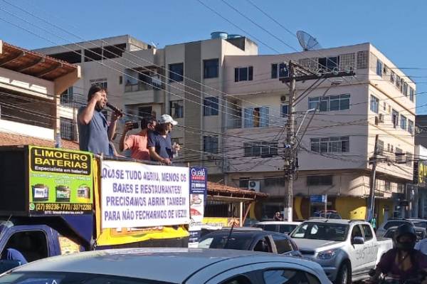 Carreata: Comerciantes voltam a protestar em Linhares