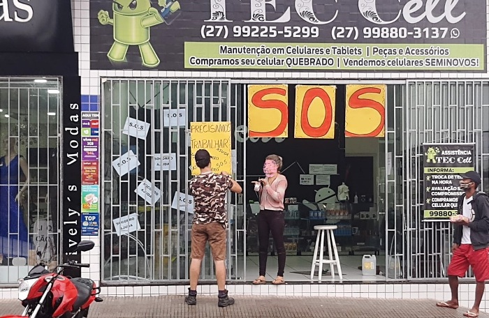 Desesperado, lojista de Linhares fecha filiais e pede socorro