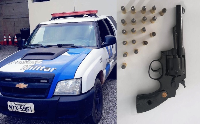 Jovem apreendido com arma municiada no bairro Palmital