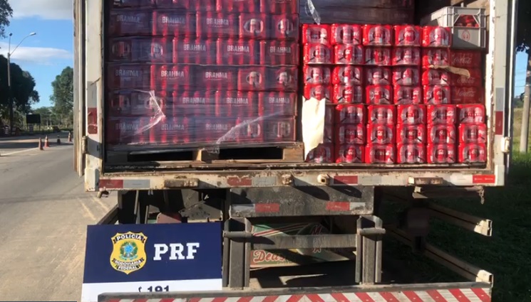 PRF apreende 3ª carga irregular de cerveja em Linhares