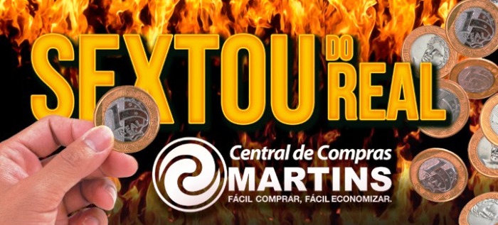 Sextou do Real no Martins! Promoção tem mais de 100 produtos a R$ 1, R$2 e R$3