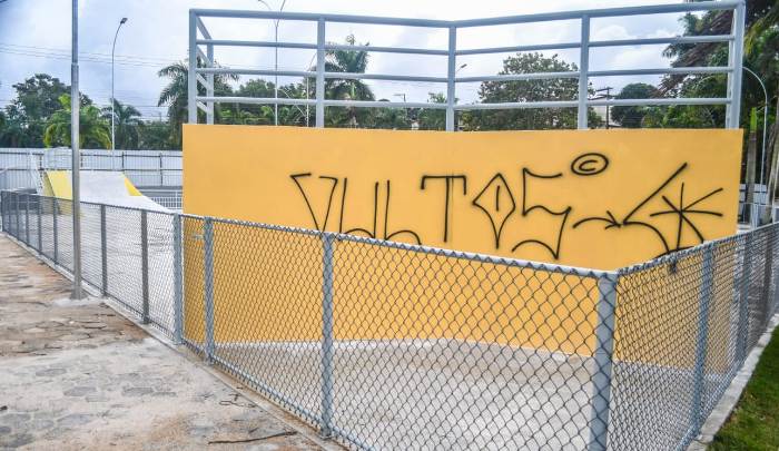 Vândalos invadem novo Skate Park em Linhares