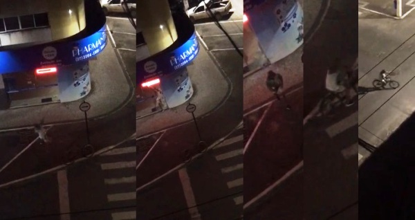 Larápio quebra porta de vidro de farmácia, e furta objetos no Centro de Linhares