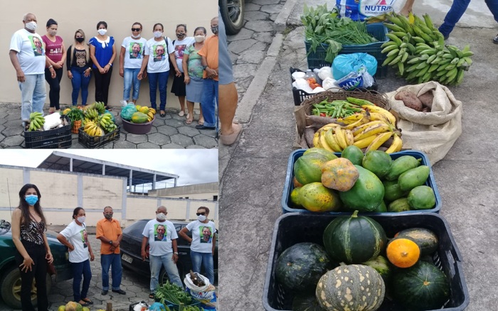 Doação de alimentos produzidos no Acampamento Egídio Brunetto