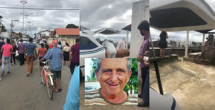 Morreu de Covid-19: Seu Orlando recebe homenagem do portão do cemitério de Bebedouro