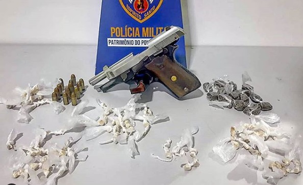 Perseguição, muitos tiros, arma, munição e drogas apreendidas e três indivíduos detidos pela PM em Linhares