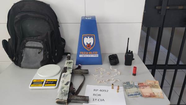 Barca Opressora voltou: PMs apreendem arma, munições e droga no interior de Linhares