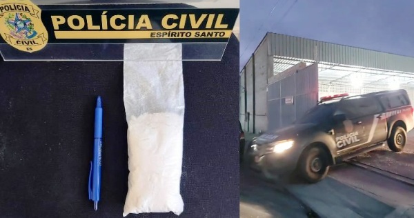 PC apreende 300g de cocaína pura no Pó do Shell e prende jovem de 21 anos