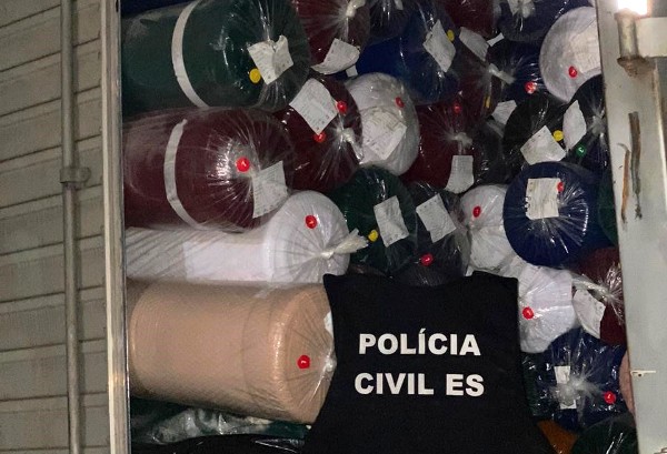 Polícia Civil recupera carga de tecido avaliada em R$ 350 mil