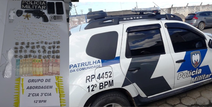 Drogas, dinheiro, arma e munição apreendidos no Movelar. 3 jovens detidos