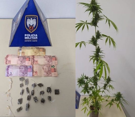 PM em ação: Pezão e buchas de maconha, pedras de crack e dinheiro apreendidos
