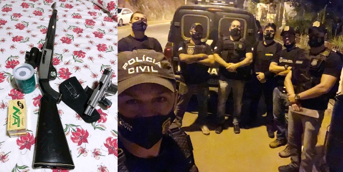 Homem é preso em flagrante com armas e mais de 100 munições em Rio Bananal