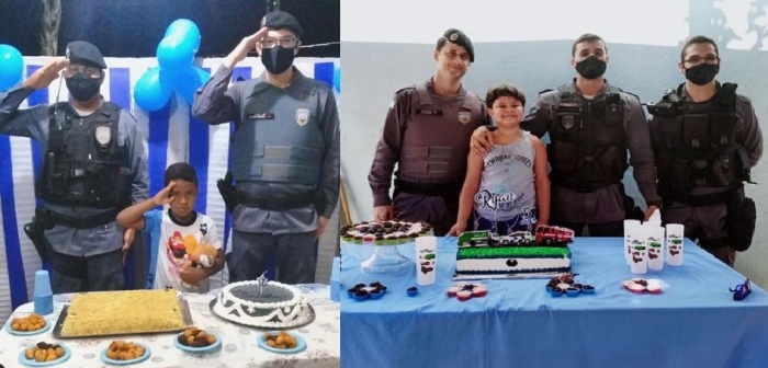 Crianças que amam a Polícia Militar: Em Linhares há quem declare o sonho do futuro