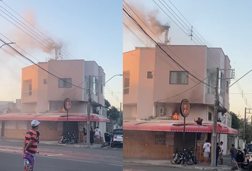 Corpo de Bombeiros é chamado para conter incêndio em Espetinho no Três Barras