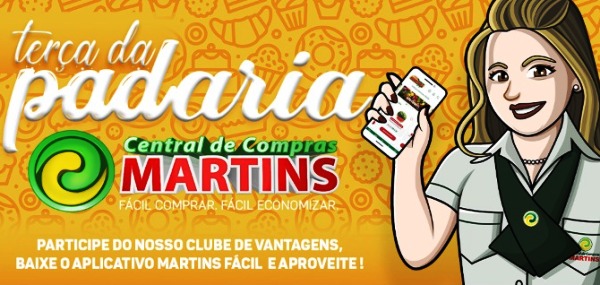 Lista da promoção Terça da Padaria Martins