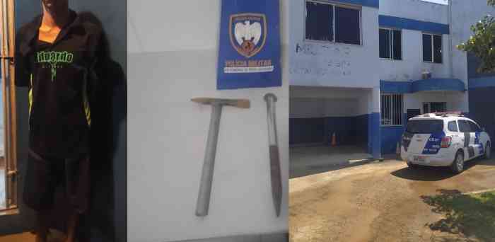 Homem é flagrado quando arrombava veículo no Pontal do Ipiranga