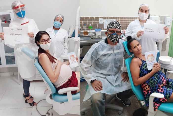 Pré-natal odontológico: Grávidas posam para fotos para incentivar outras gestantes