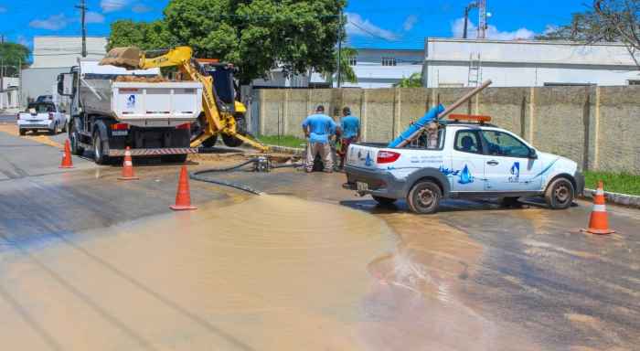 11 bairros de Linhares prejudicados com rompimento de adutora do Saae
