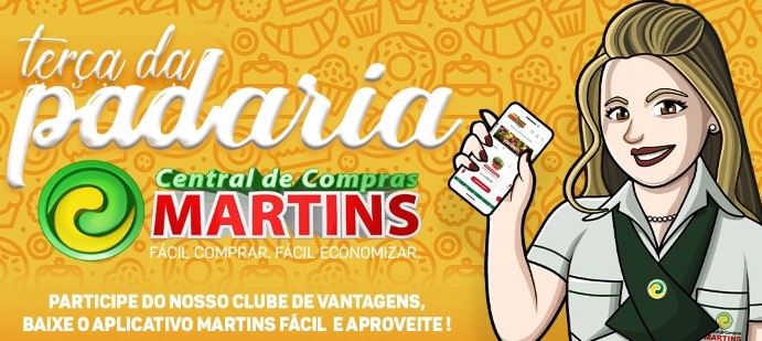 Pão francês pela metade do preço hoje, no Martins!