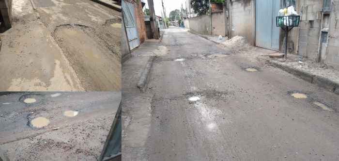 Leitora reclama de buracos na Rua João Bobbio, no Canivete