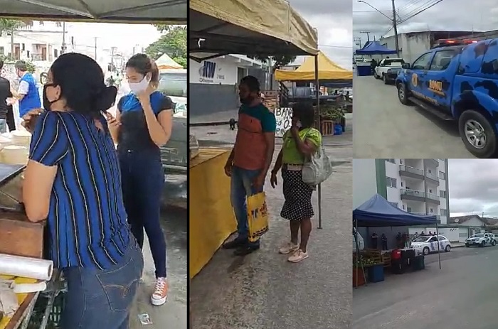Feirantes são obrigados a desmontar barracas e muitos perdem mercadorias em Linhares