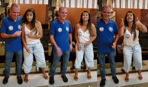 Sooretama: Reeleito, Broedel comemora dançando com digital influencer
