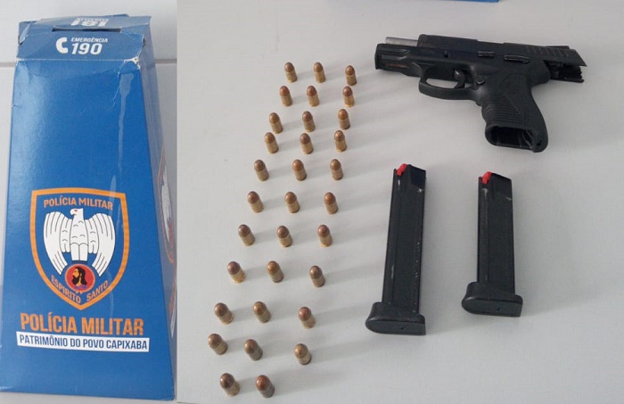 Tiros, bandidos desesperados, detenção e apreensão de pistola no Jocafe 2