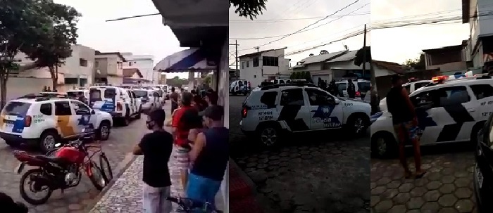Vídeo: Muitas viaturas e um conduzido do bairro Aviso à delegacia de Linhares