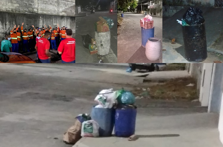 Coletores paralisam atividade, e lixo começa a se acumular pelos bairros de Linhares