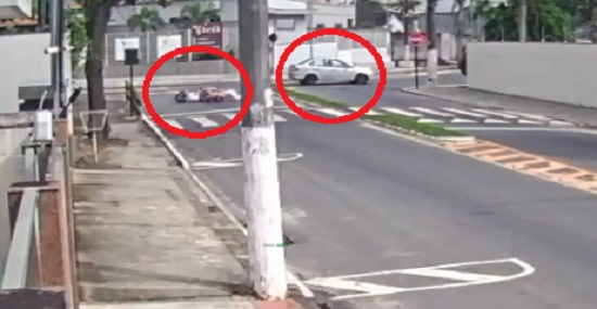 Veja vídeo da colisão: Ajudem-nos a encontrar o motorista, pede vítima de acidente em Linhares