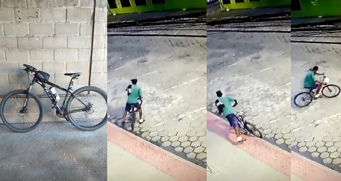 Vídeo: Bike é furtada no Centro de Linhares. Vítima ainda nem terminou de pagá-la