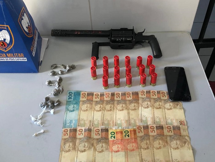Criminoso de Vila Velha é detido com droga, arma e munições em Bebedouro