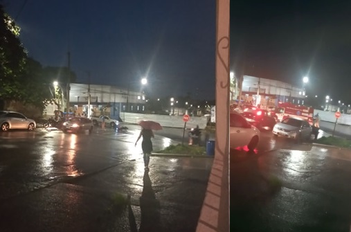 Motociclista sofre sérios ferimentos em acidente no bairro Aviso.