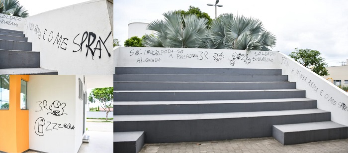 Vândalos atacam de novo em praça de Linhares