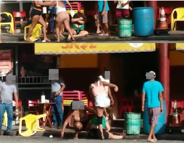 Barraco: Homens tentam apartar briga de mulheres em conhecido bar de Linhares